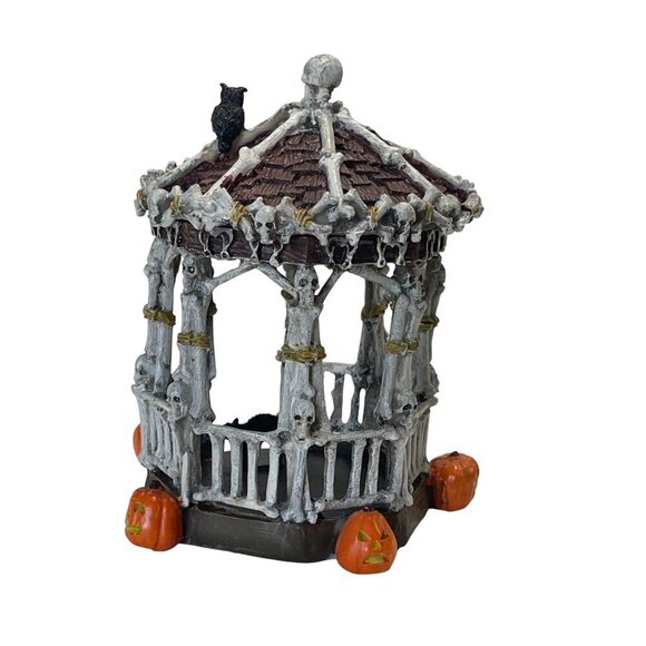 Spooky Town SKELETON GAZEBO Halloween Village Lemax 2019 Retired - Picture 4 of 8